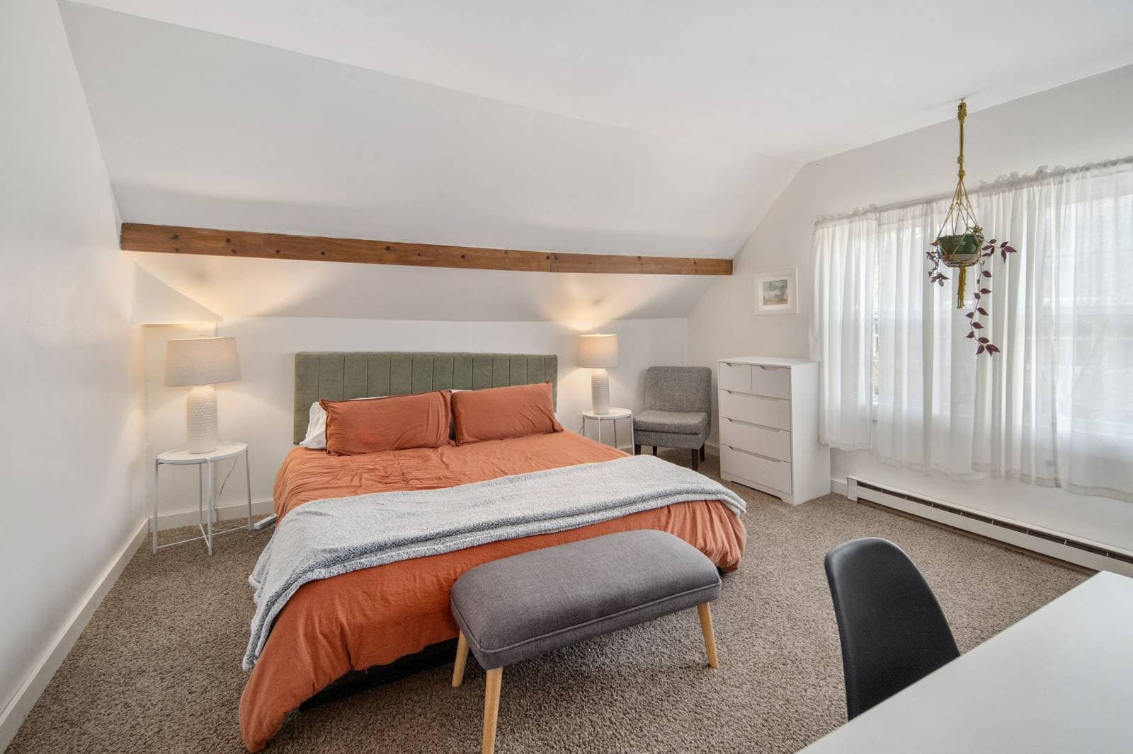 Accessory apartment · primary bedroom at 17 Walnut St, Cooperstown NY