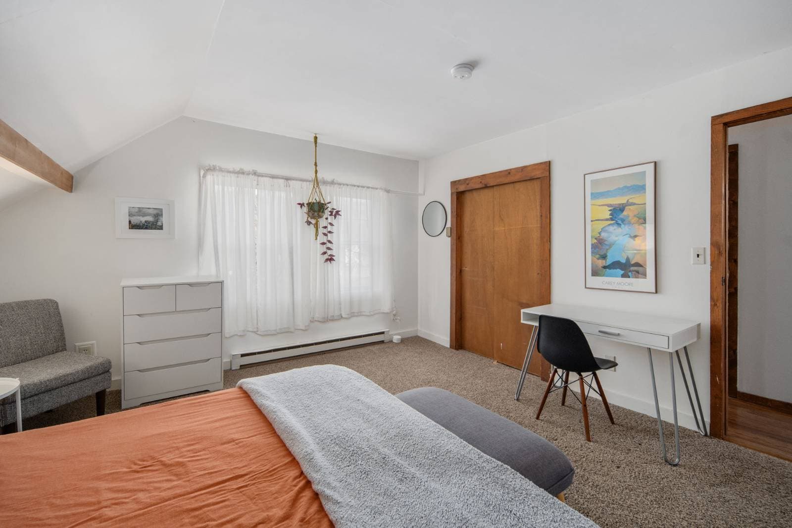 The Accessory Apartment · Primary Bedroom at 17 Walnut St, Cooperstown NY
