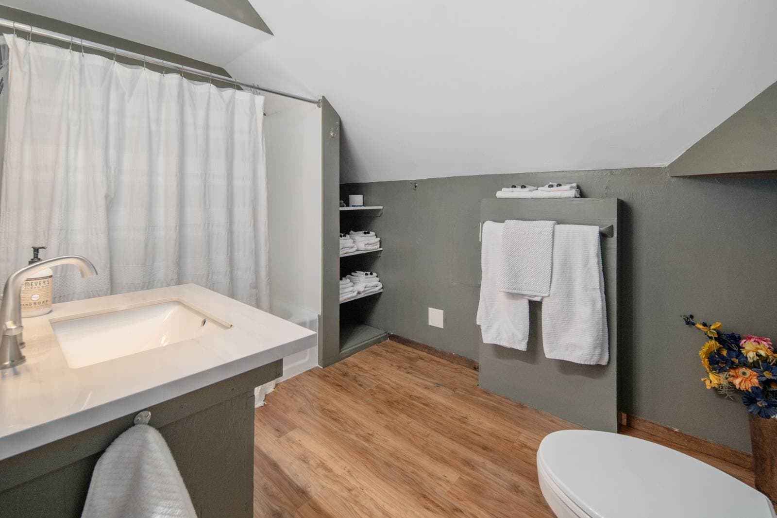 The Accessory Apartment · Bathroom at 17 Walnut St, Cooperstown NY